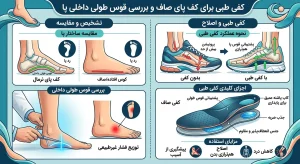 جدول مقایسه کفی طبی پیشساخته آماده با کفی سفارشی