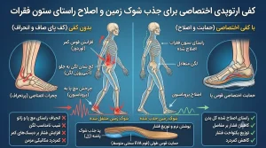 کفی ارتوپدی اختصاصی برای جذب شوک زمین و اصلاح راستای ستون فقرات