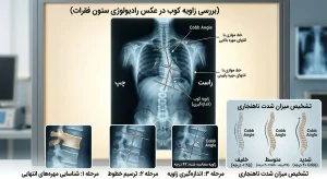 بررسی زاویه کوب در عکس رادیولوژی ستون فقرات